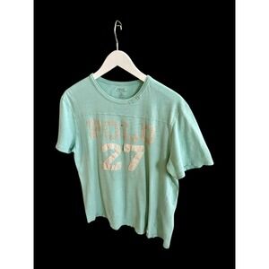 Vintage Ralph Lauren Polo Rugby Tshirt Sz Large Number Varsity RLYC Distressed